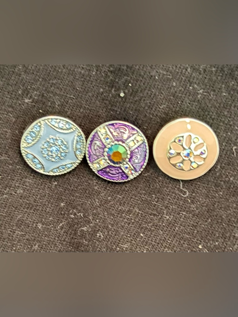 Purple Decorative Button-Style Women's Jewelry Charm